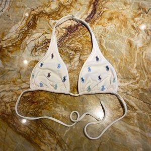 Polo Ralph Lauren Logo Swim Bikini Halter Top